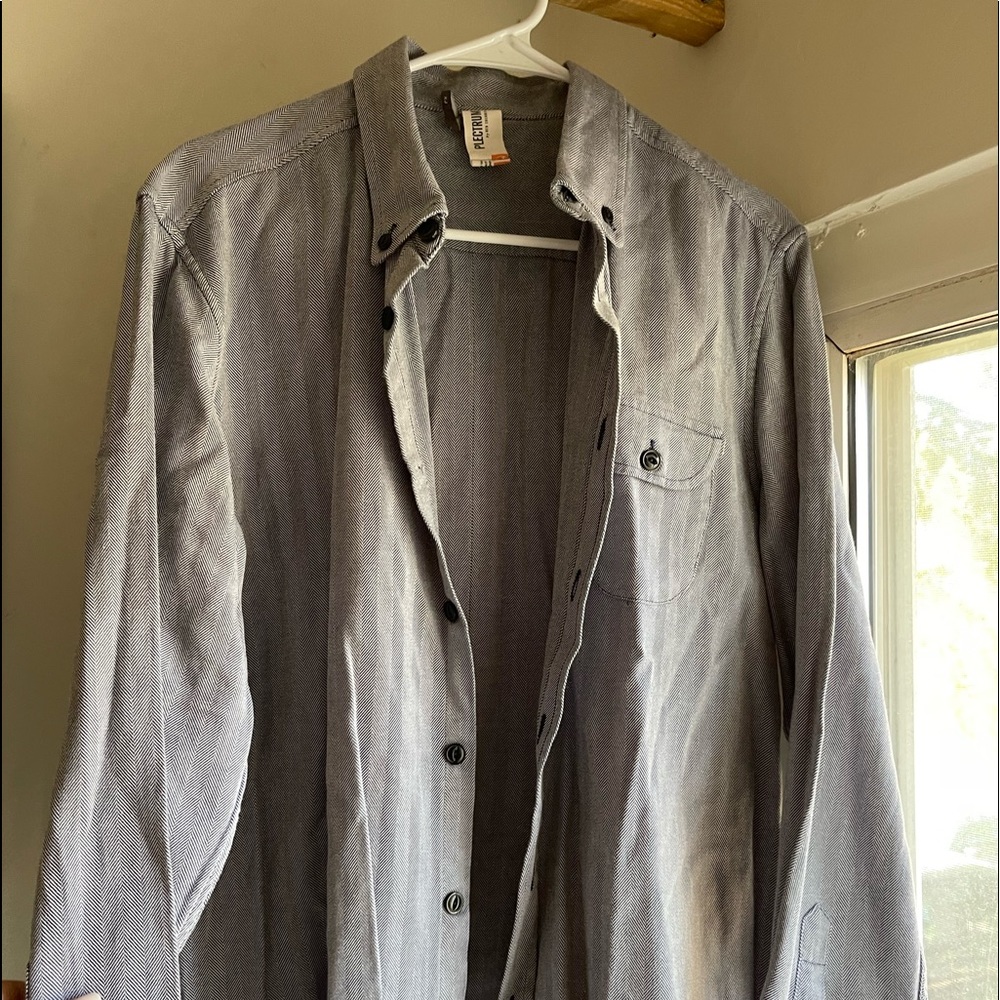 Plectrum Dress Shirt Button Down Mens